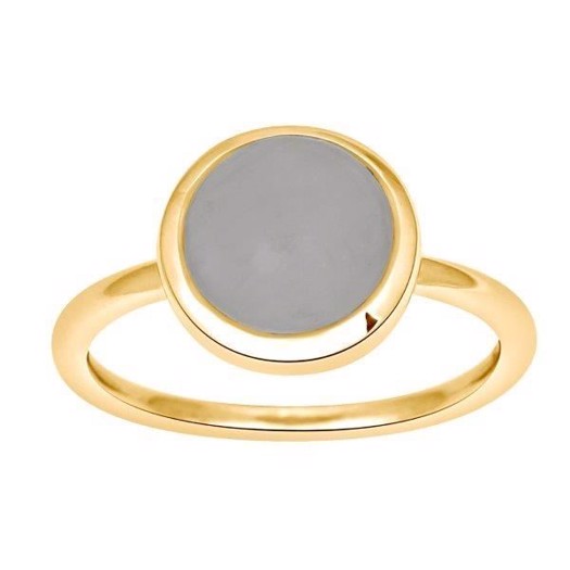 #3 - Nordahl Jewellery - SWEETS52 ring i forgyldt sølv m. grå månesten**